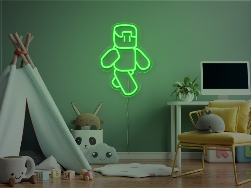 Steve Minecraft-Insegna Neon LED